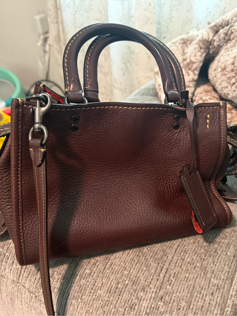 Rogue Leather Satchel in Deep Burgundy